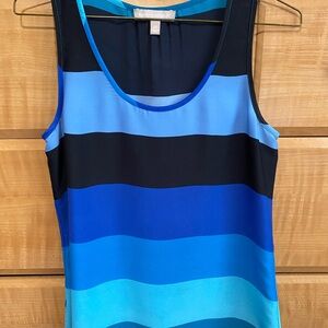Banana Republic Blue Striped Sleeveless Top Blouse XS